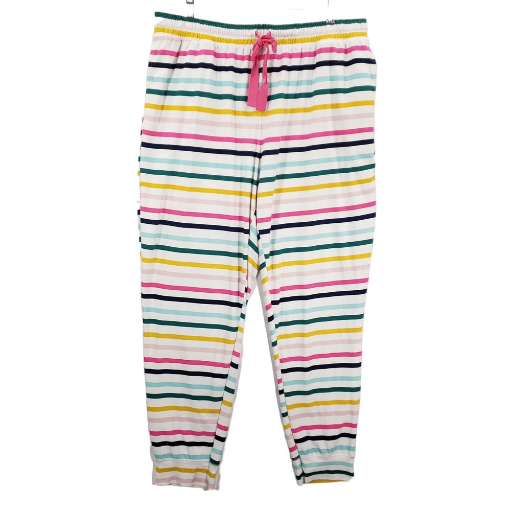 Crown & Ivy Lounge Pants Womens Extra Large Multicolor Striped Comfort Jogger